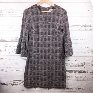 CALVIN KLEIN Flattering Knit Bell Sleeve Dress